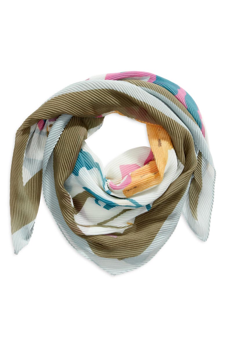Nordstrom Pleated Square Scarf, Alternate, color, 