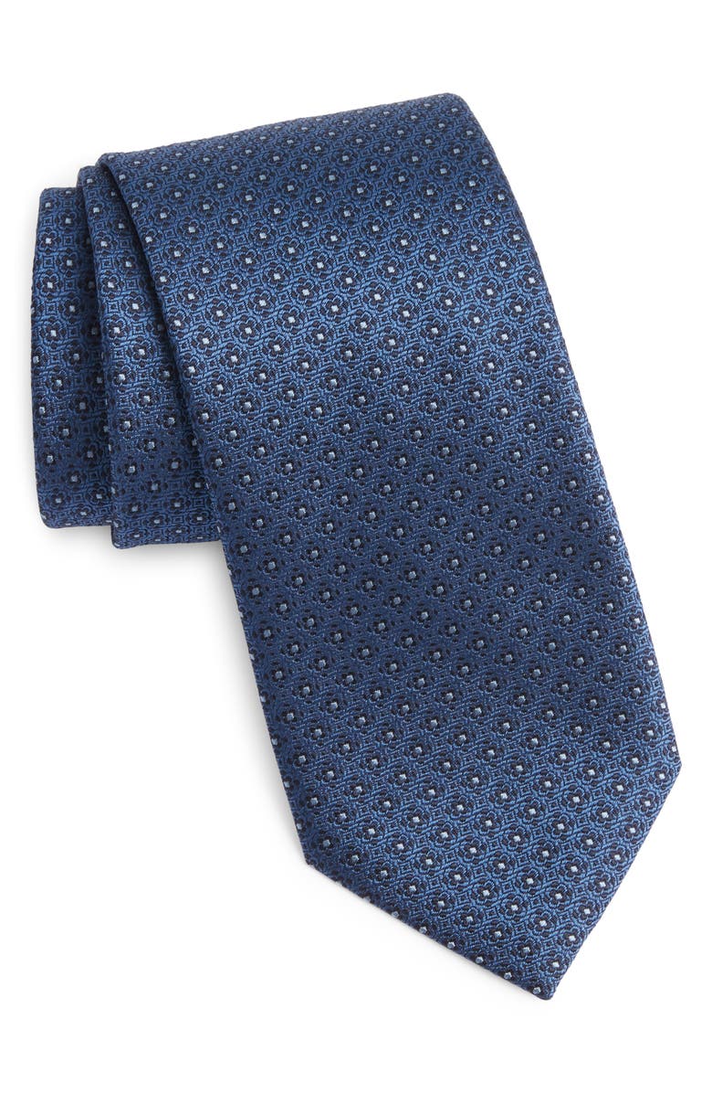 Canali Floral Medallion Silk Tie, Main, color,