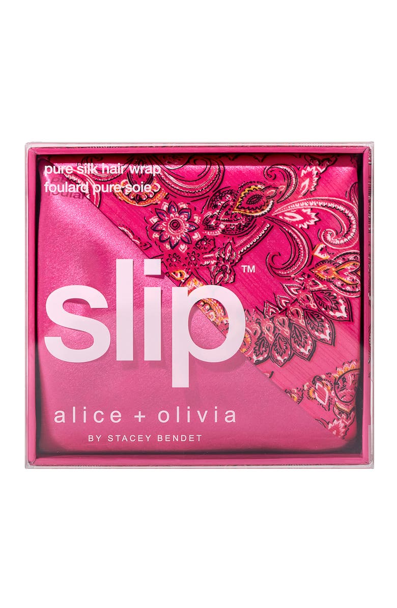 slip x Alice + Olivia Silk Hair Wrap, Main, color, Spring Time