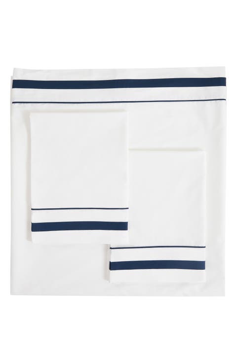 300 Thread Count Percale Border Sheet Set