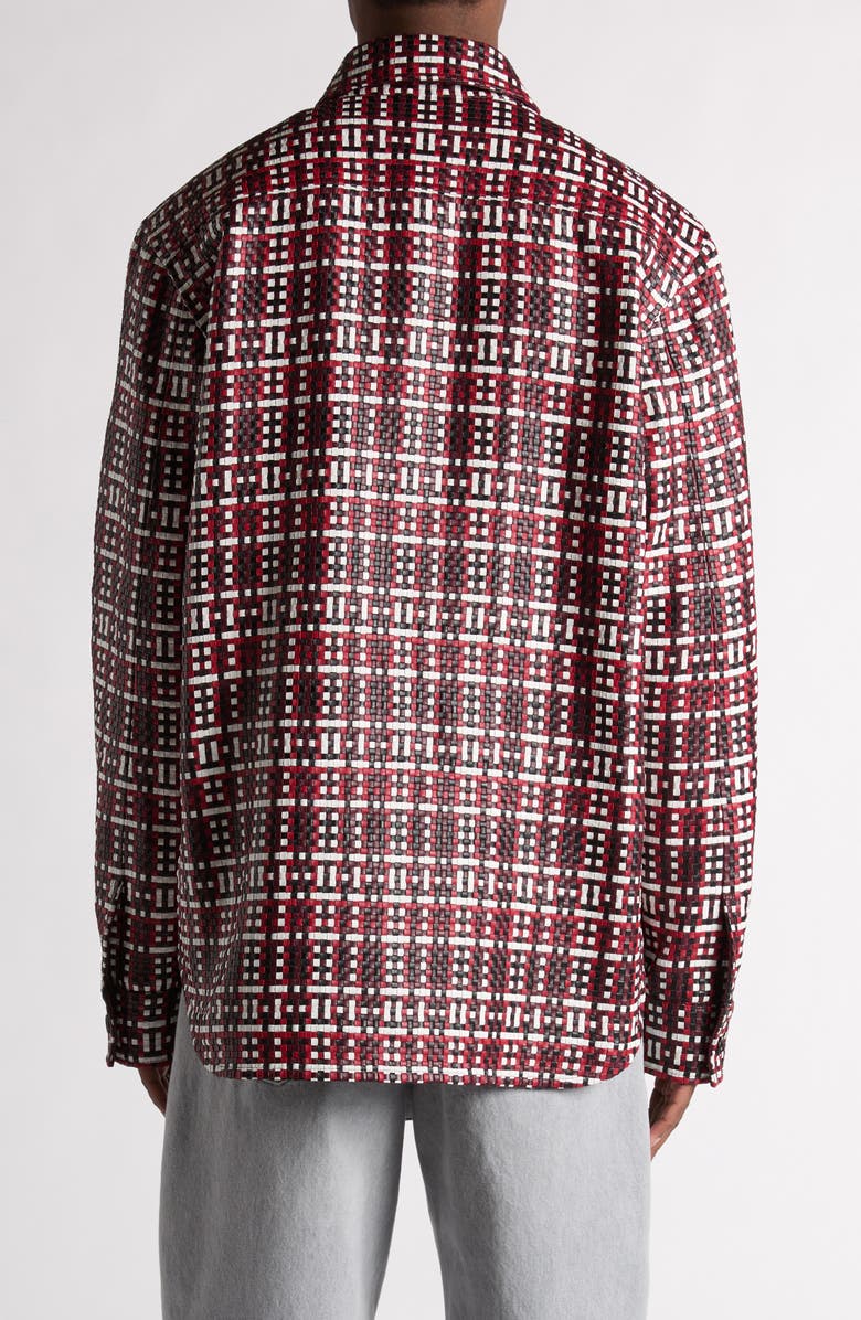 Bottega Veneta Multicolor Intrecciato Leather Overshirt, Alternate, color,