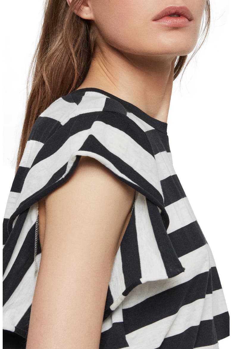 Darno Stripe Cotton Blend Tee, Alternate, color, INK/ CHALK WHITE