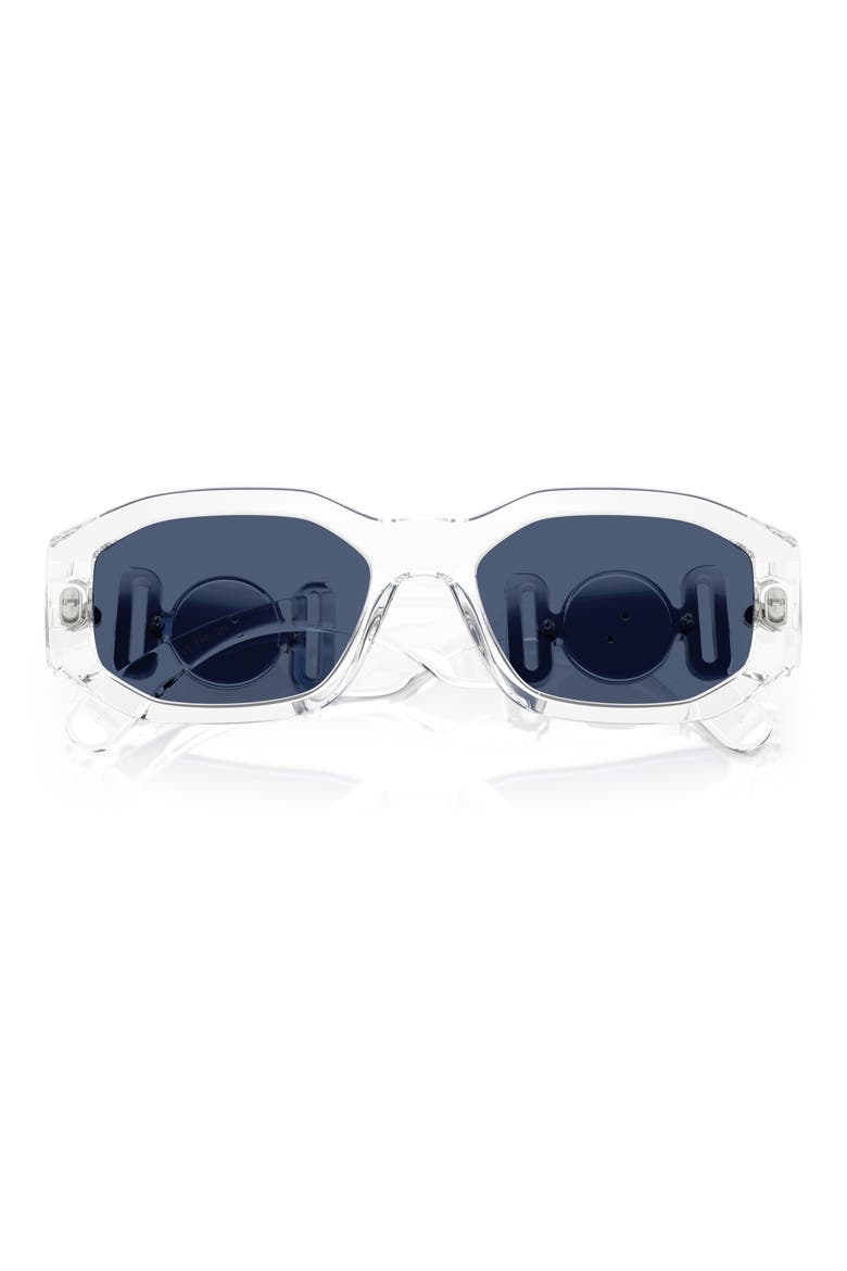 Biggie 53mm Round Sunglasses, Alternate, color, CRYSTAL