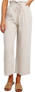 Petal & Pup Hawthorne Linen Blend Wide Leg Crop Pants