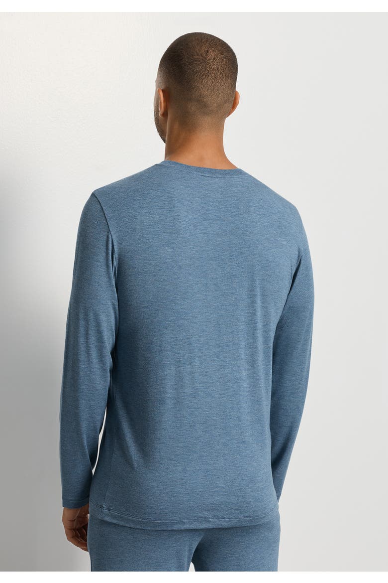 Casuals Long Sleeve V-Neck Top, Alternate, color, Retro Blue Melange