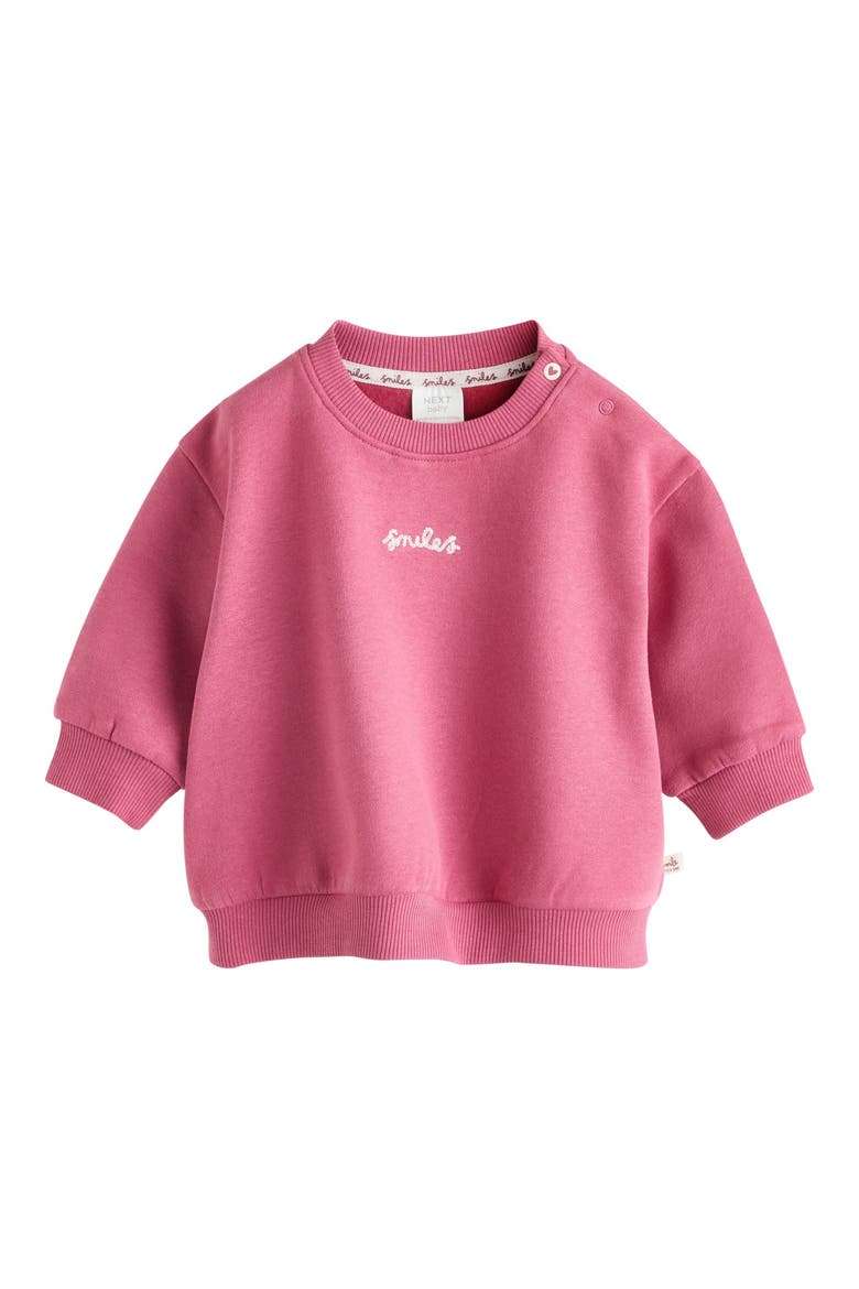 Smiles Sweatshirt & Joggers Set, Alternate, color, PINK