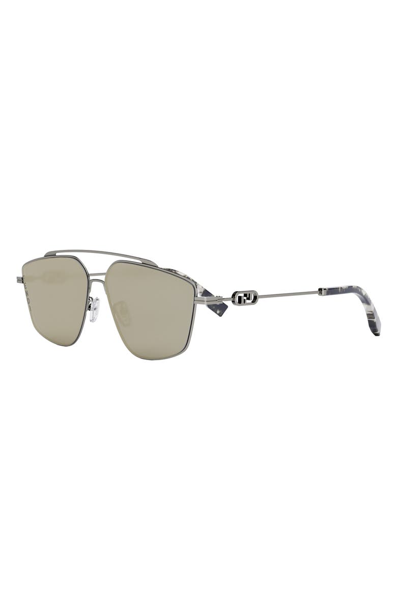 Fendi 'Fendi O'Lock 58mm Geometric Sunglasses, Alternate, color, 