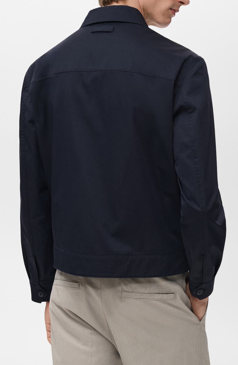 MANGO Cotton Blend Zip-Up Jacket, Alternate, color, 