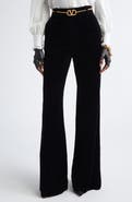 Valentino Velveteen Wide Leg Trousers
