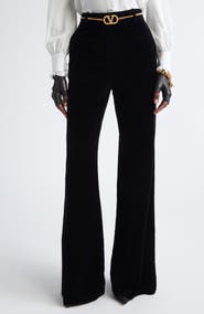 Valentino Velveteen Wide Leg Trousers