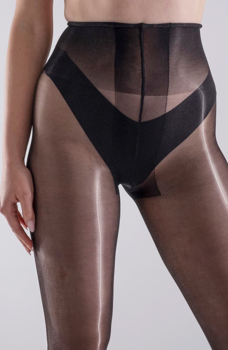 LECHERY<sup>®</sup> Lustrous Silky Shiny 20-Denier Sheer Tights, Alternate, color, Black