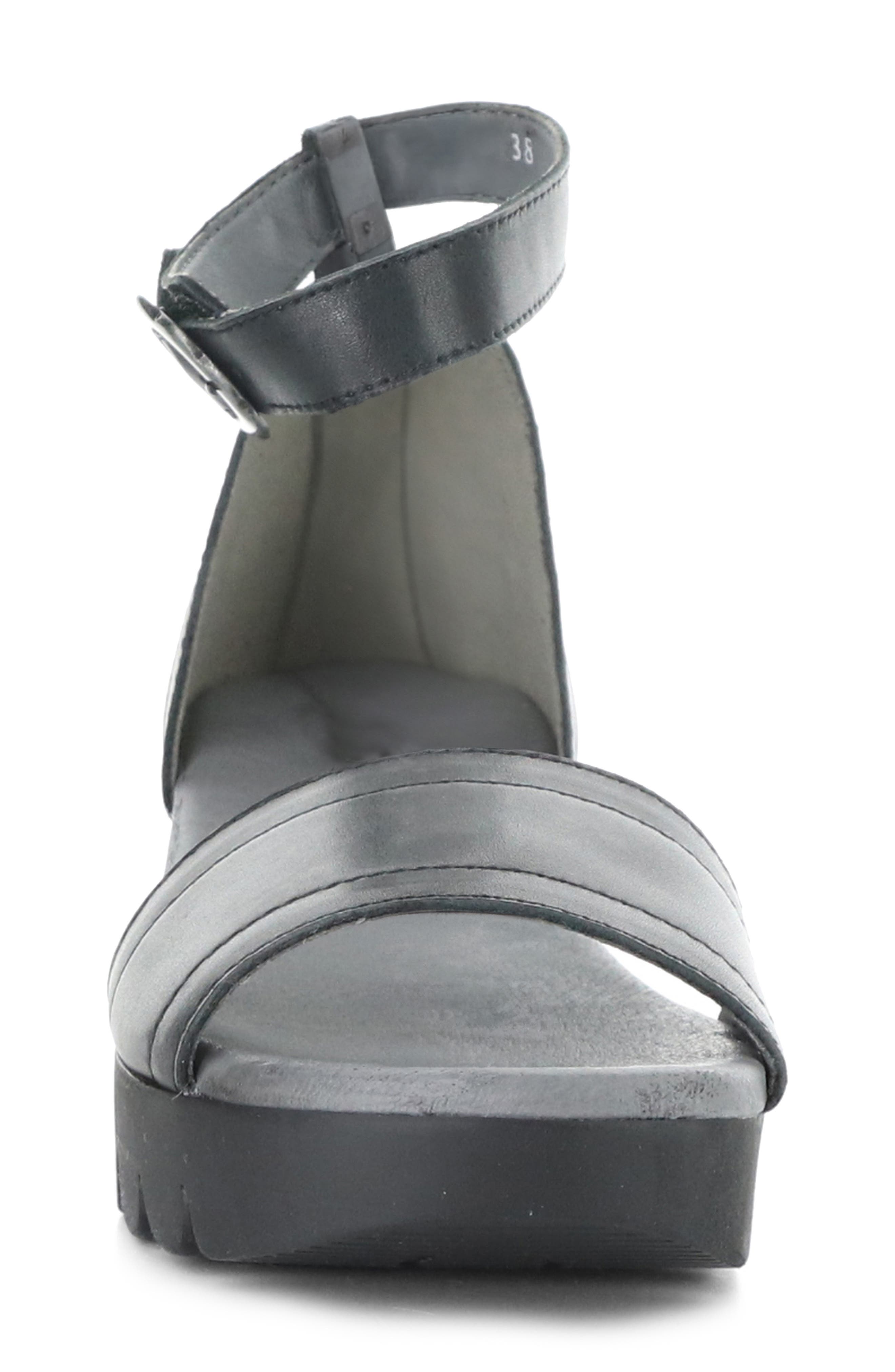 Fly London Voik Ankle Strap Platform Wedge Sandal, Alternate, color, Black