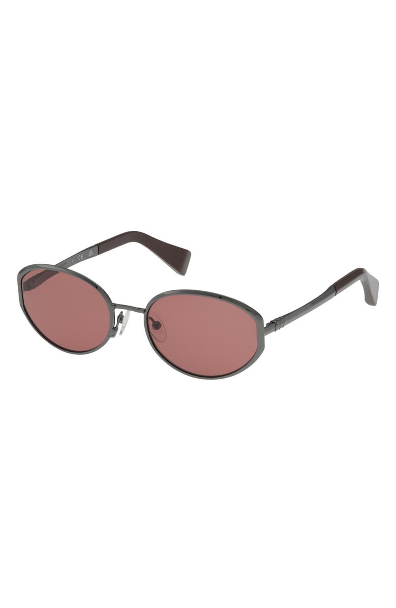 rag & bone 55mm Oval Sunglasses, Alternate, color, Gunmetal / Cappuccino / Rose