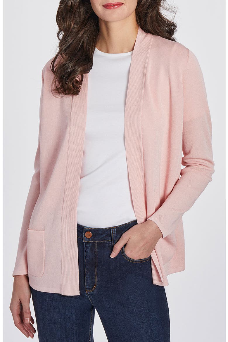 Open Front Cardigan, Main, color, ROSE