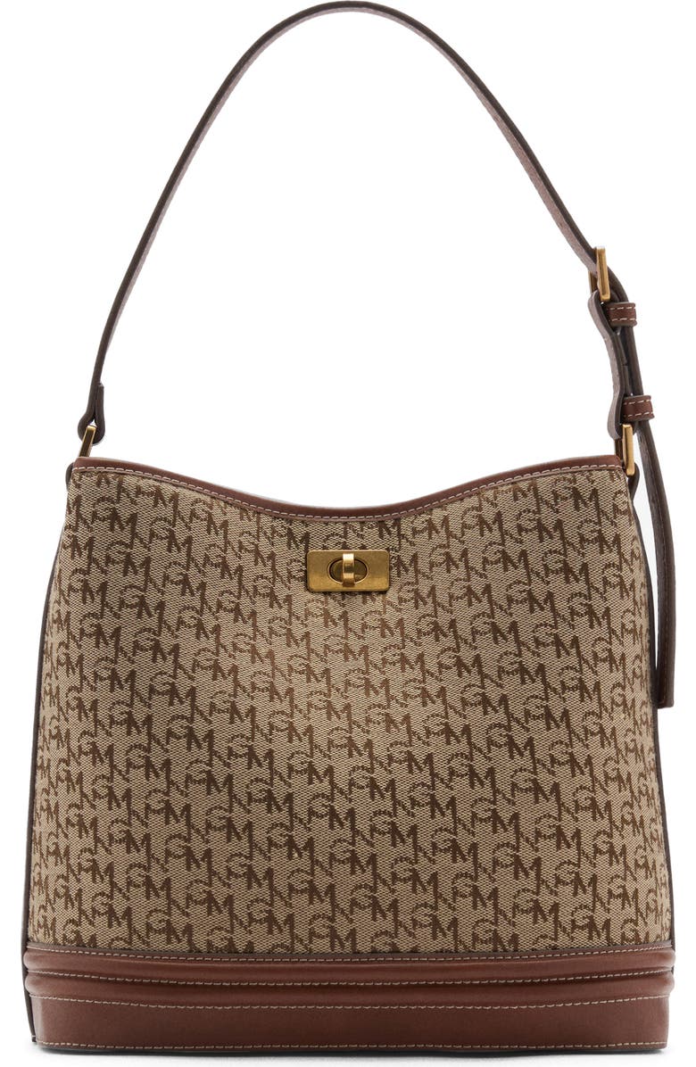 MANGO Medium Logo Jacquard Shopper Bag, Main, color,