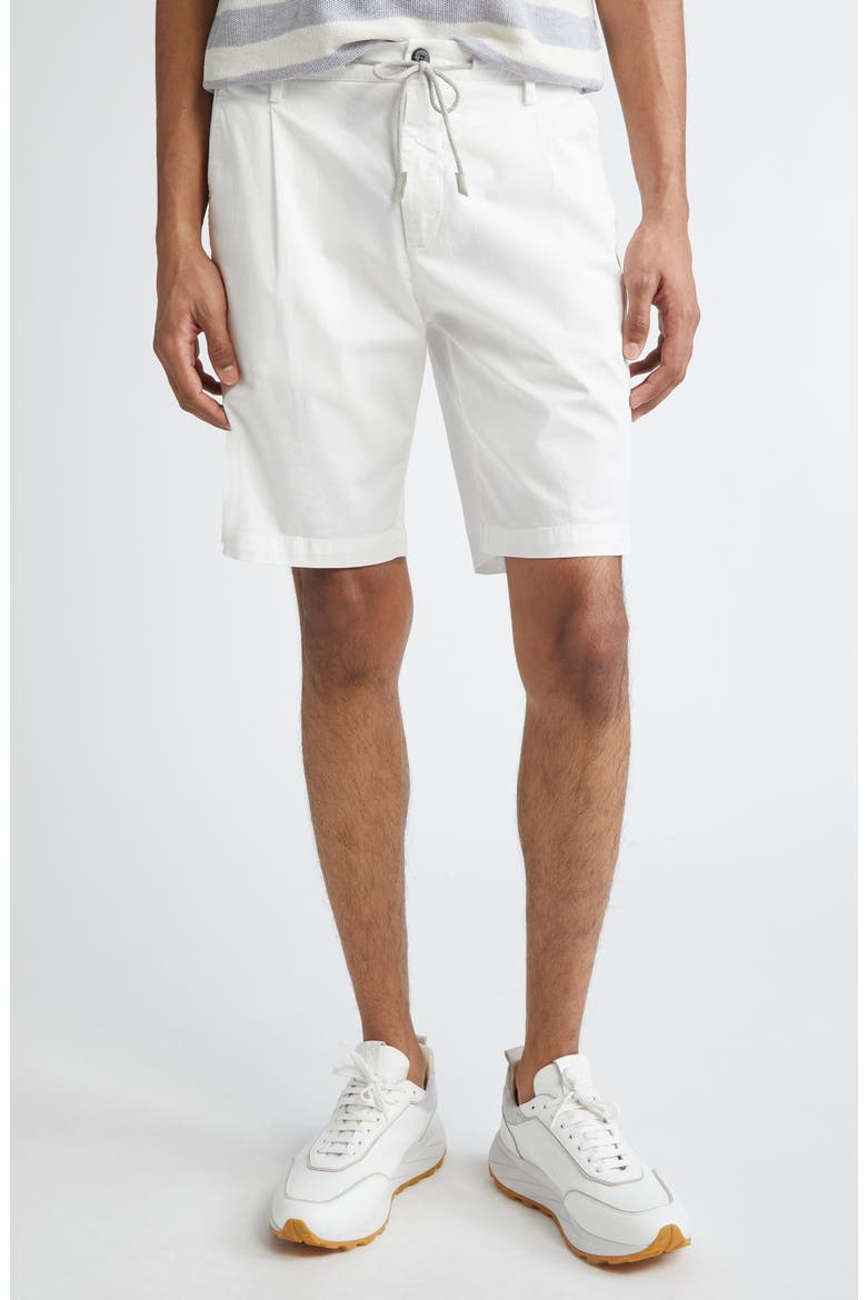 Stretch Cotton Bermuda Shorts, Main, color, WHITE
