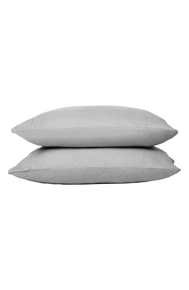 Sijo French Linen Pillowcase Set, Alternate, color, Dove