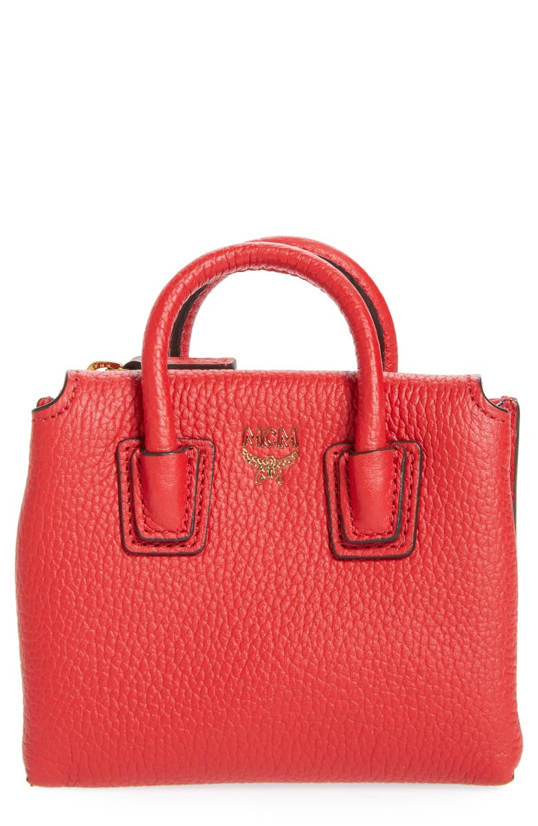 MCM Milla Mini Bag Card Case, Main, color,