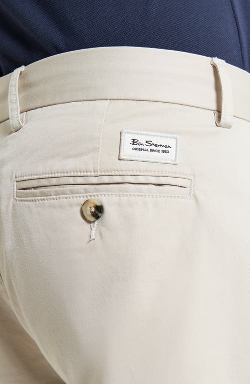 Ben Sherman Signature Slim Fit Stretch Cotton Chinos In Putty