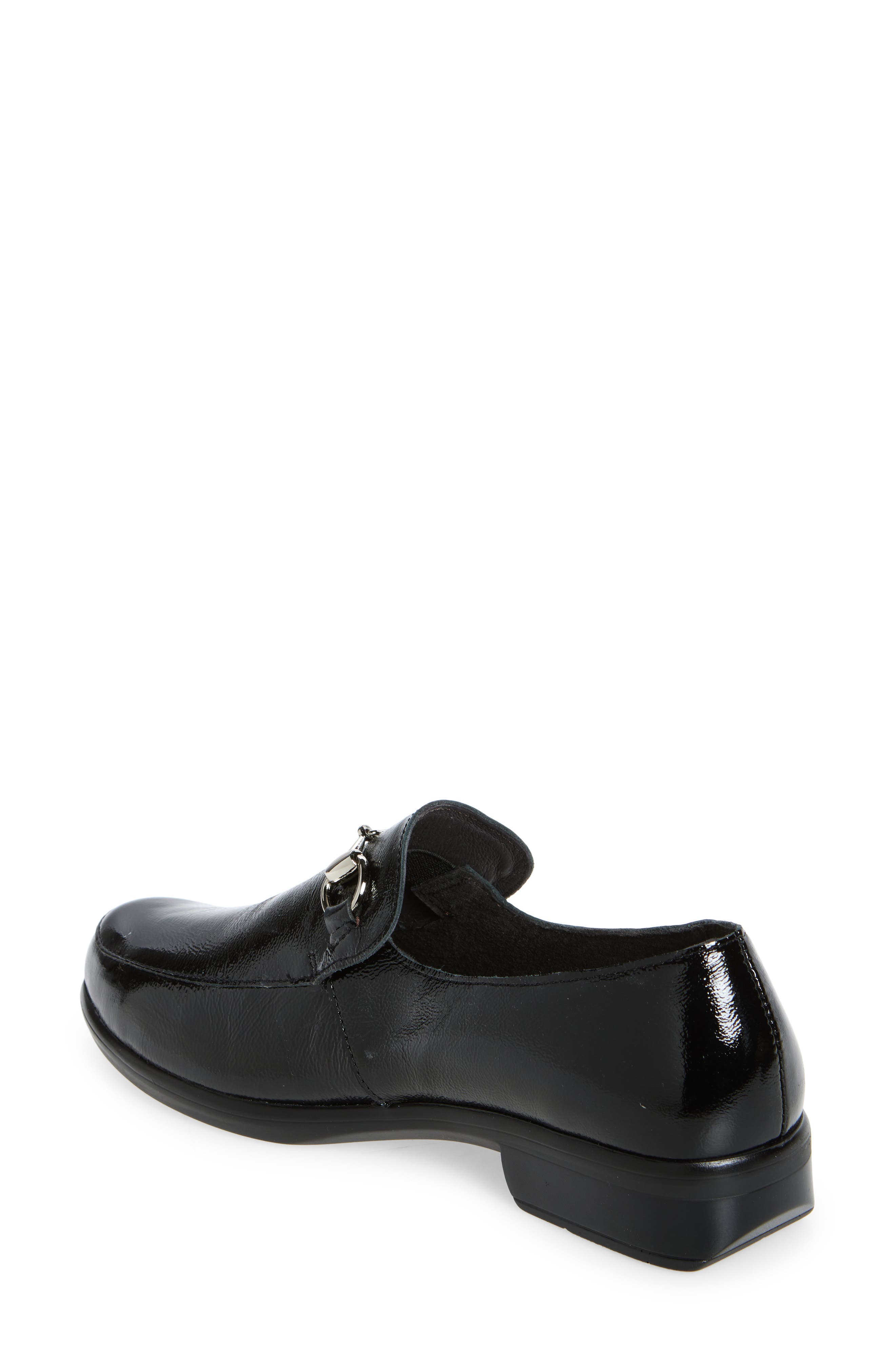 Bentu Bit Loafer, Alternate, color, BLACK CRINKLE PATENT LEATHER