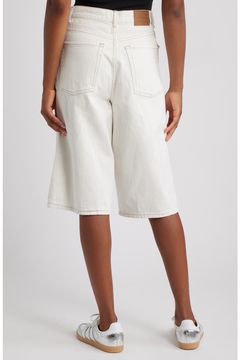 Denim Bermuda Shorts, Alternate, color, IVORY