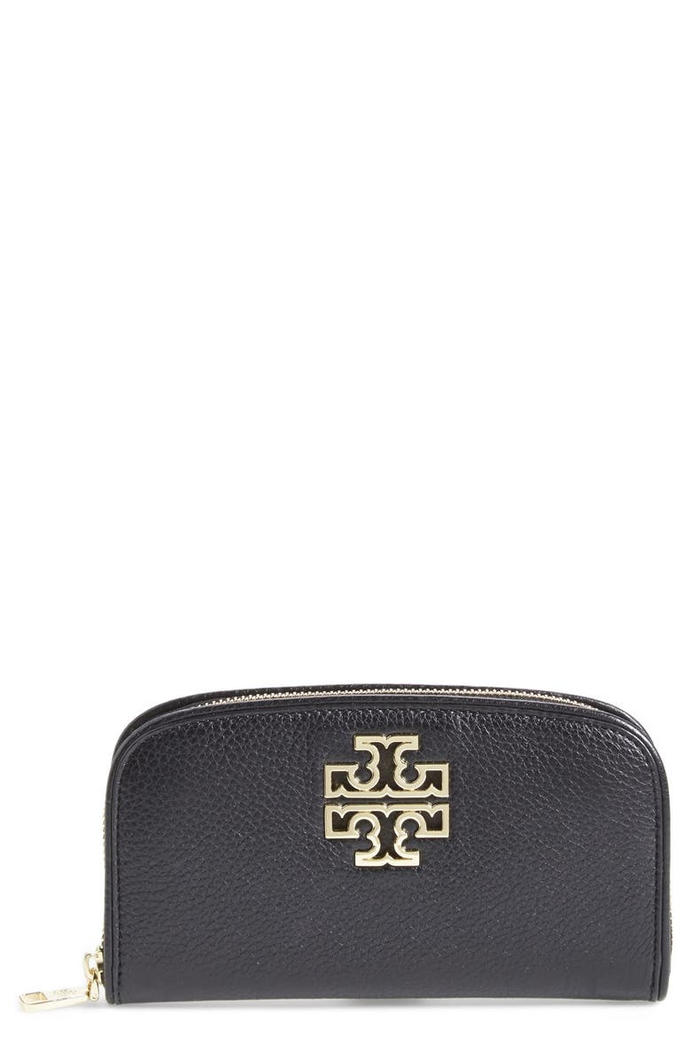 Tory Burch 'Britten' Zip Continental Wallet, Main, color, 