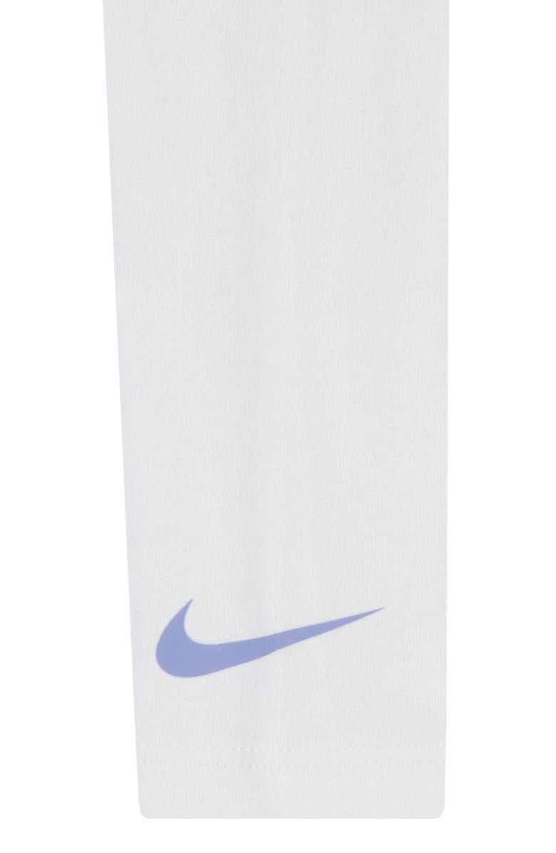 Nike Tie Front Long Sleeve Tee & Leggings Set, Alternate, color, Black