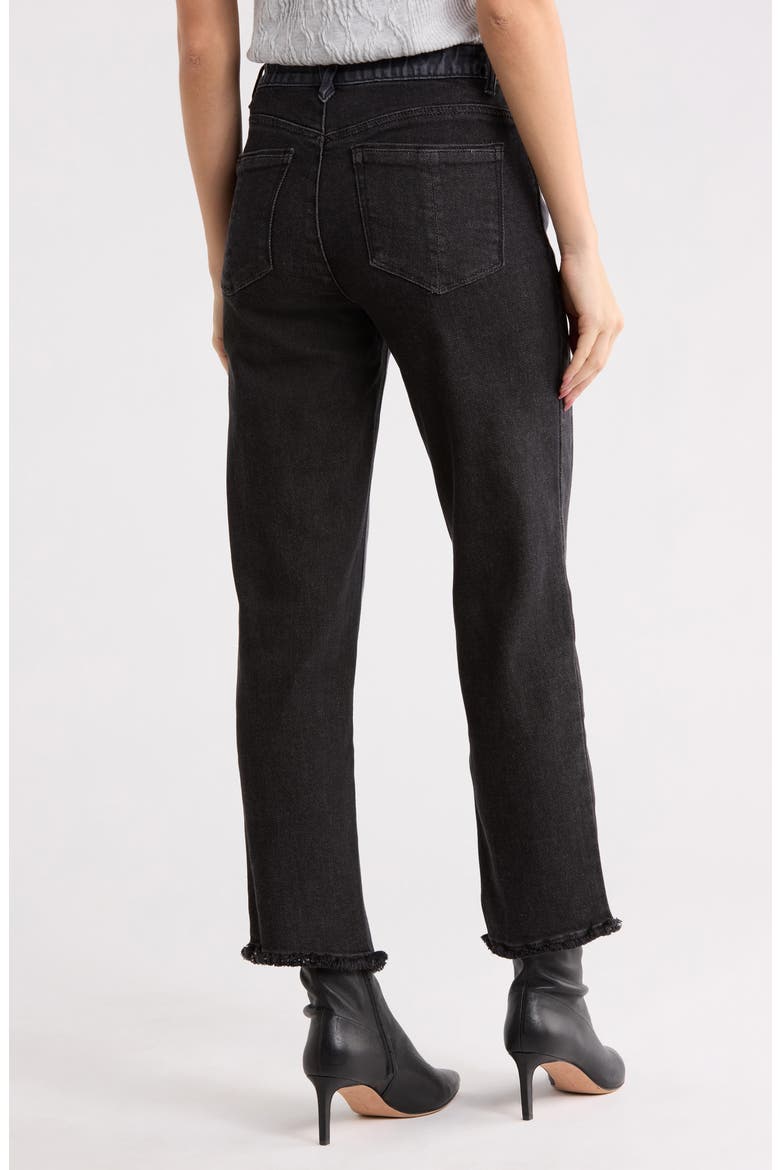 'Ab'solution High Waist Step Hem Ankle Jeans, Alternate, color, GREY/ BLACK