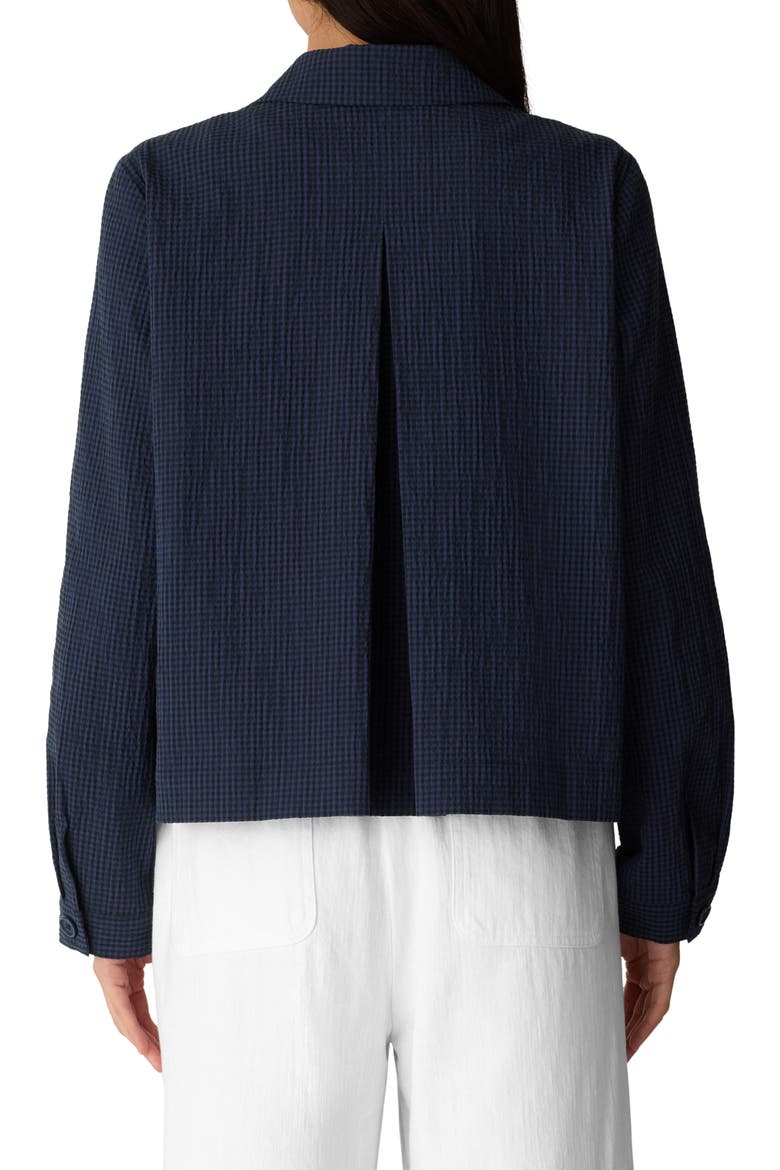 Check Stretch Cotton Jacket, Alternate, color, DEEP DIVE