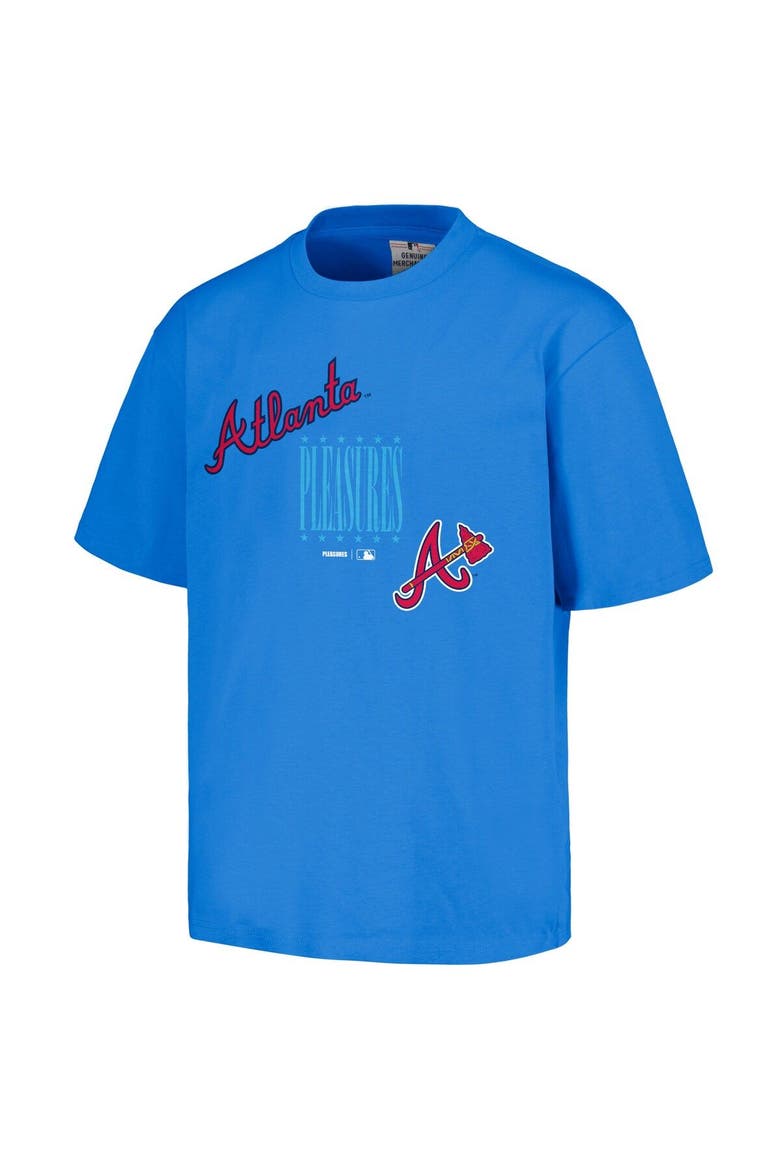 Men's PLEASURES  Blue Atlanta Braves Repurpose T-Shirt, Alternate, color, Blue