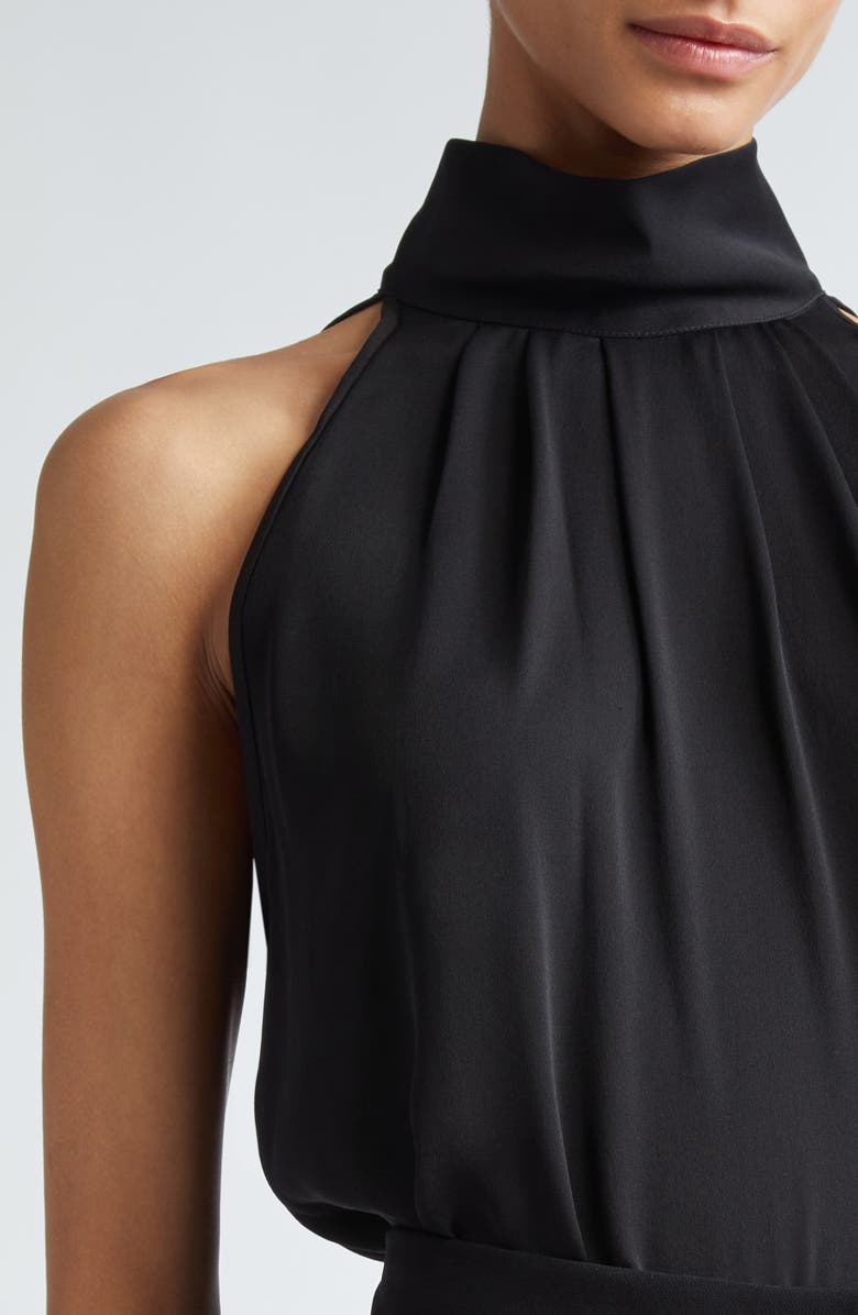 Max Mara Memore Pleated Sleeveless Halter Top, Alternate, color,