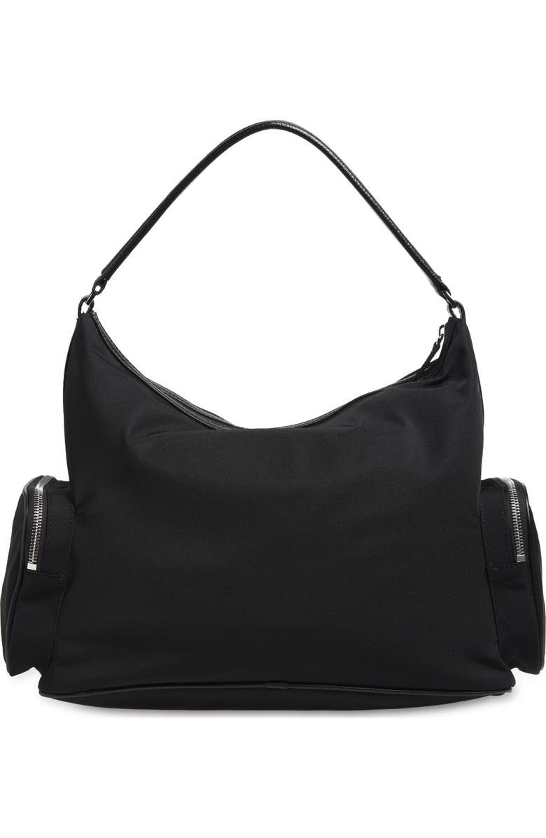 Stella McCartney Dartmoor Nylon Shoulder Bag, Alternate, color, Ultra Black