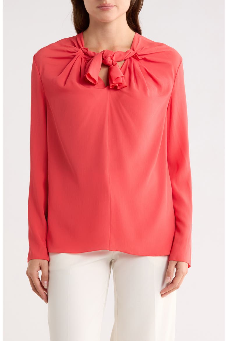 Tie Neck Top, Main, color, GOJI