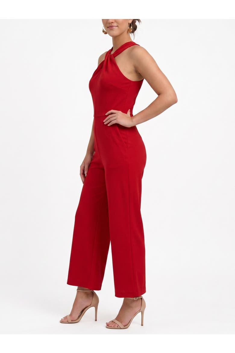 CBS HALTER JUMPSUIT, Alternate, color, RIO RED