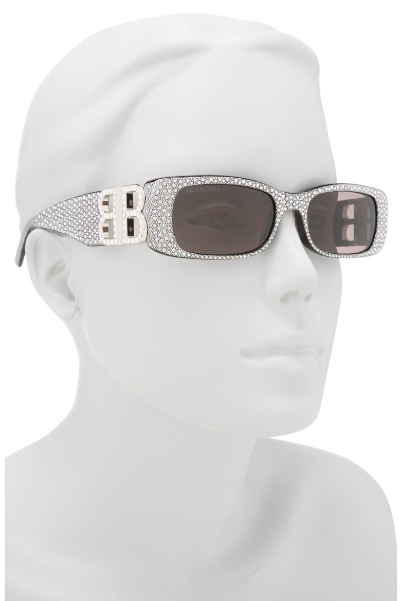 Special Edition 51mm Rectangular Sunglasses, Alternate, color, BLACK SILVER GREY