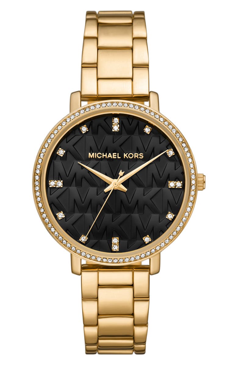 Michael Kors MICHAEL Michael Kors Pyper MK Logo Dial Bracelet Watch, 38mm, Main, color,