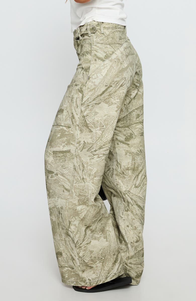 Princess Polly McKinley Mid Rise Wide Leg Camo Jeans, Alternate, color, Camoflauge