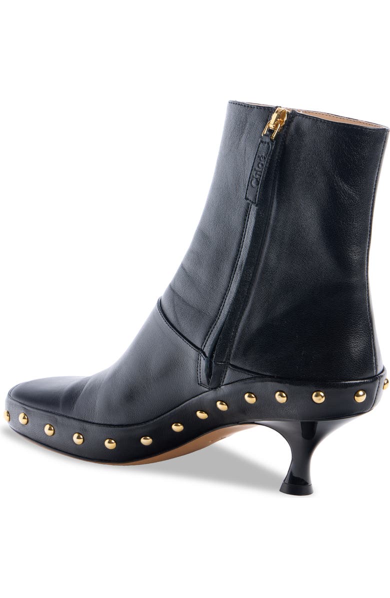 Chloé Junie Studded Kitten Heel Bootie, Alternate, color, Black