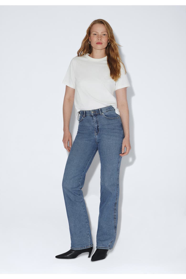 Moxy High Straight Jeans, Main, color, Cape Sky Worn Hem