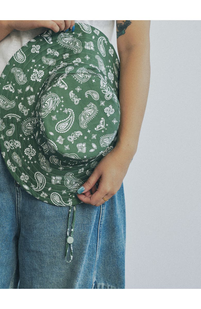 Lost Pattern "Paisley" Cotton Reversible Sun Hat, Alternate, color, Sagebrush Green