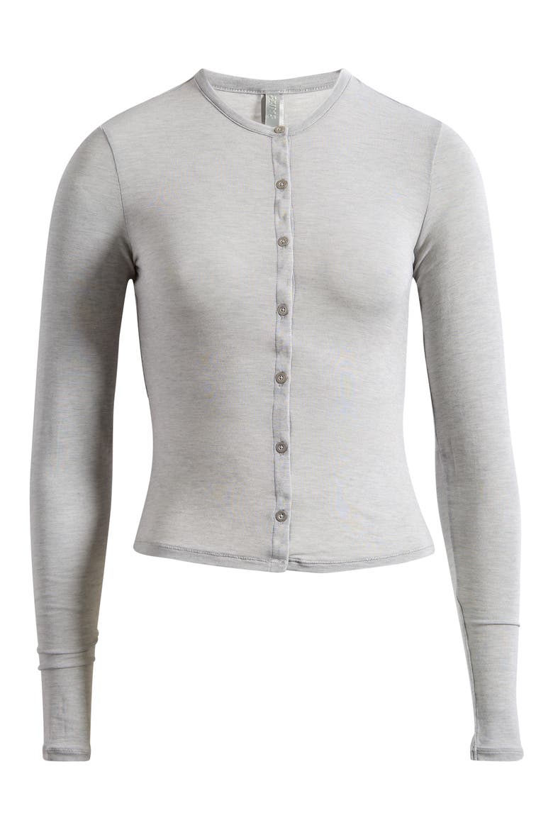 Sheer Modal Blend Cardigan, Main, color, HEATHER GREY