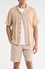 Brixton Bunker Slub Print Camp Shirt