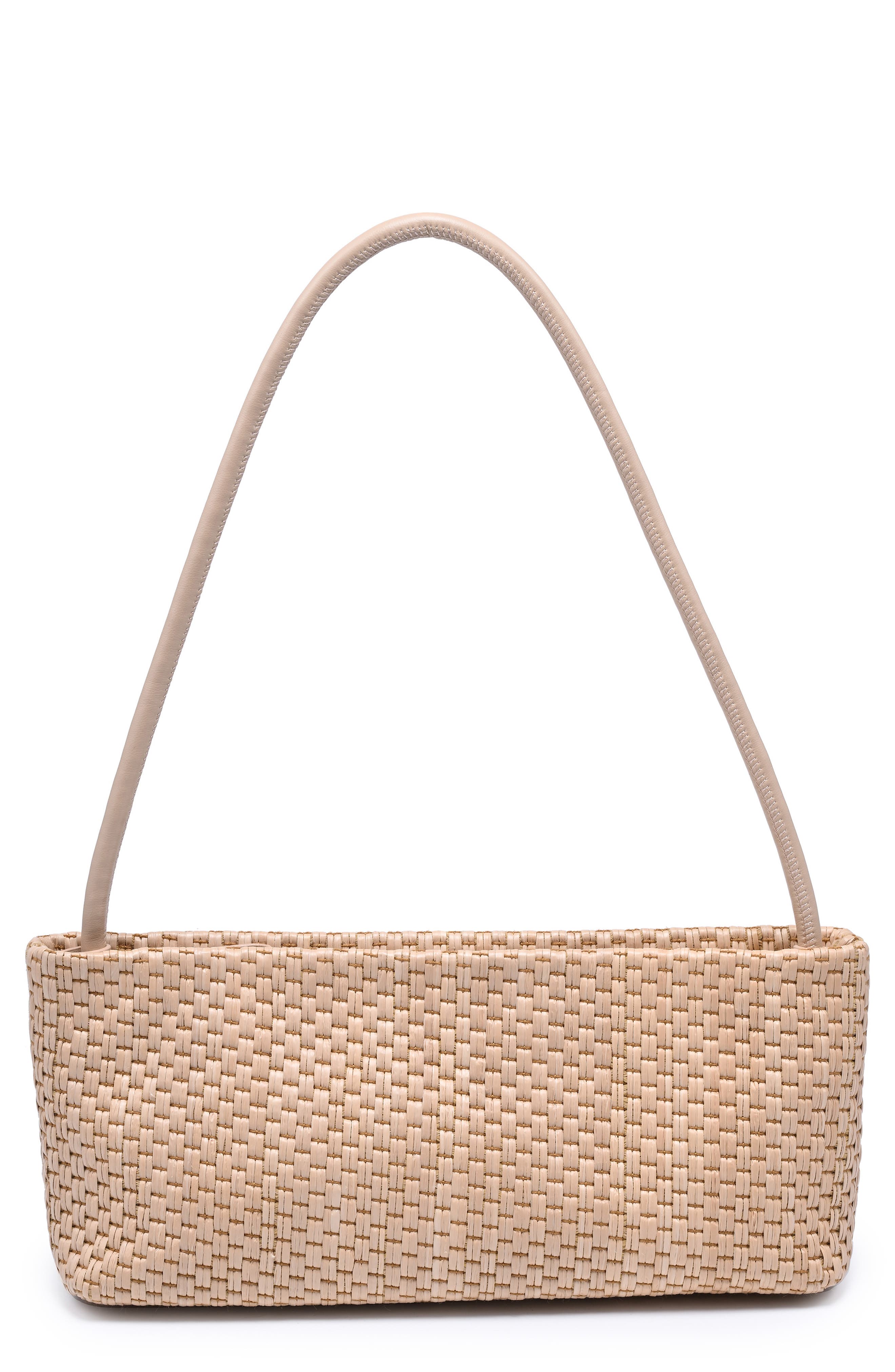MODA LUXE Straw Shoulder Bag, Main, color, Natural