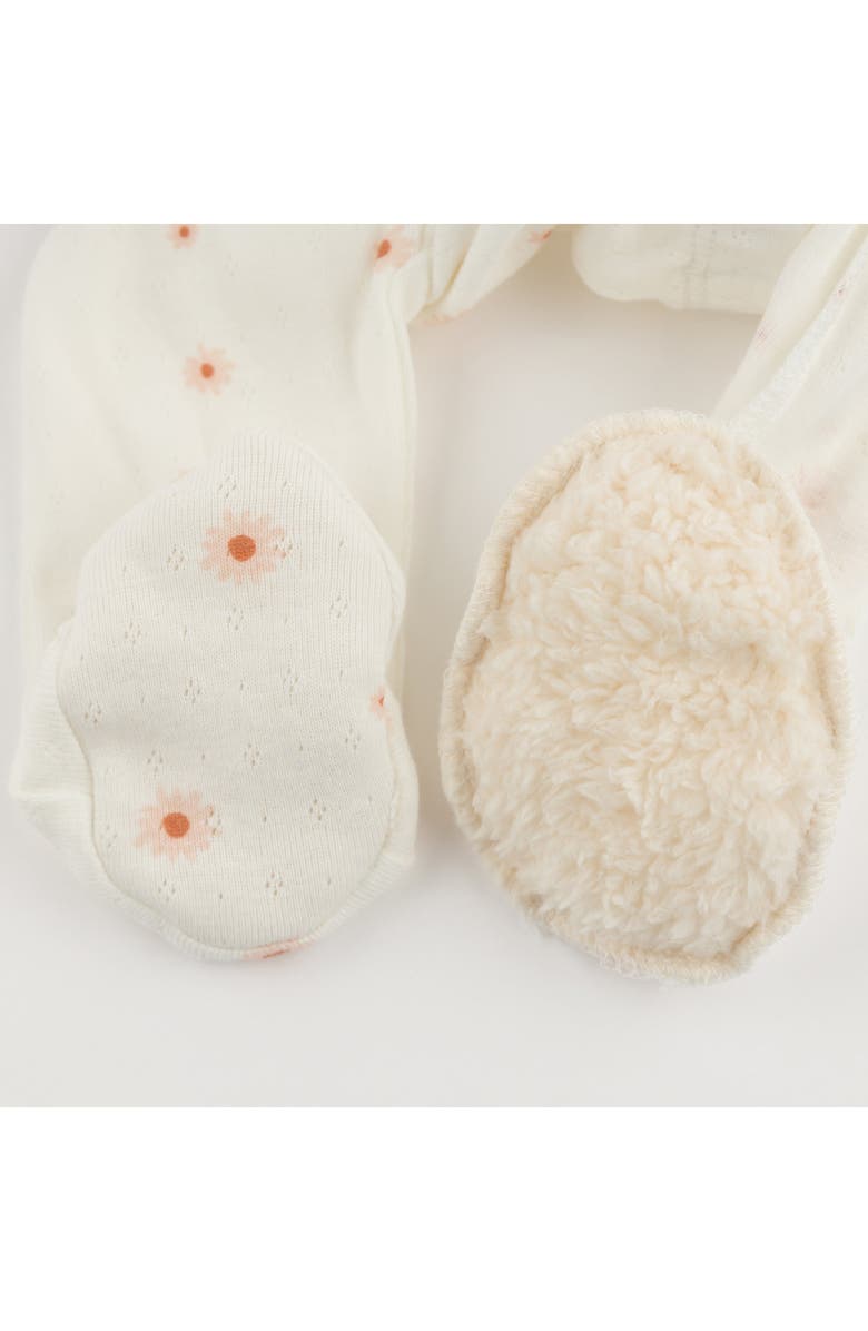 oh baby! Twinkle Mini Daisies Pointelle Kimono Set, Alternate, color, Snow