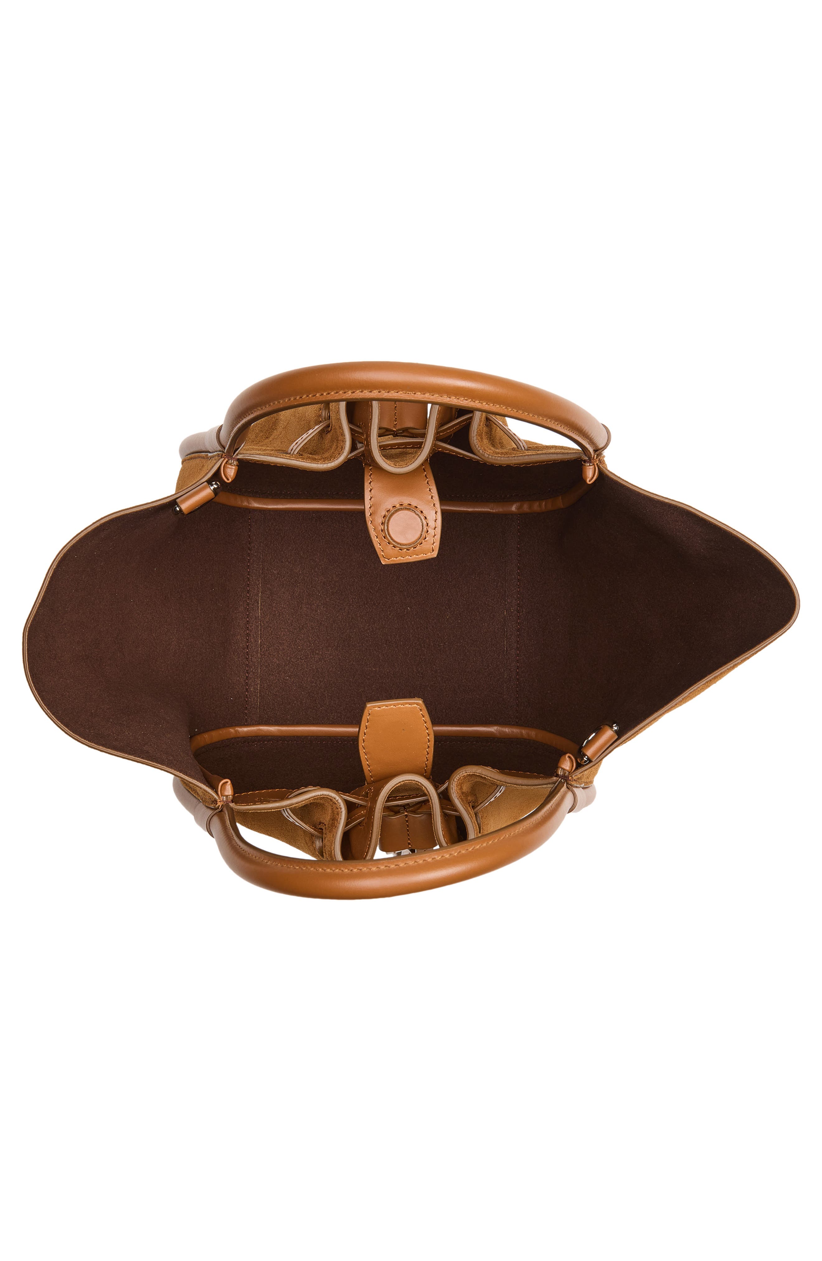 Proenza Schouler Small Ruched Leather Tote, Alternate, color, Saddle