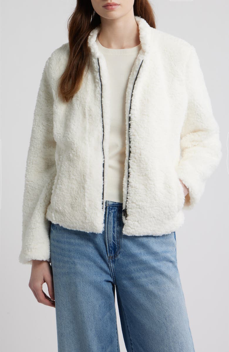 dRA Lin High Pile Fleece Jacket, Alternate, color, Ivory