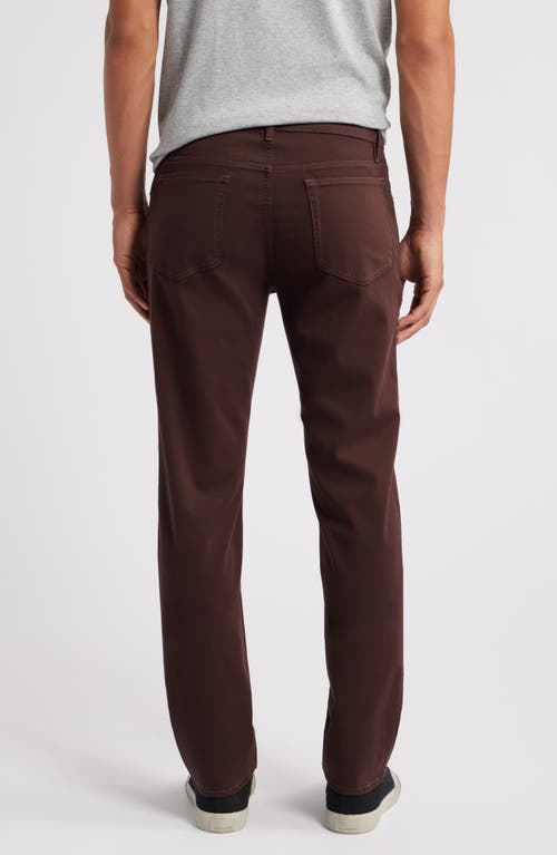 Frame Modern Straight Leg Five-pocket Twill Pants In Dark Burgundy