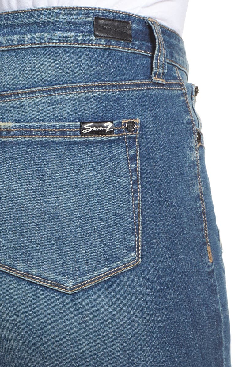 Seven7 Ripped & Embellished Skinny Jeans, Alternate, color, 