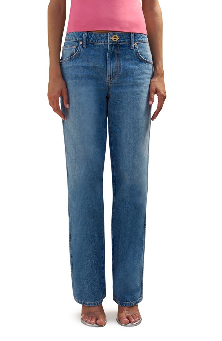 Cult Gaia Tamar Jeans, Main, color, Medium Stone Wash