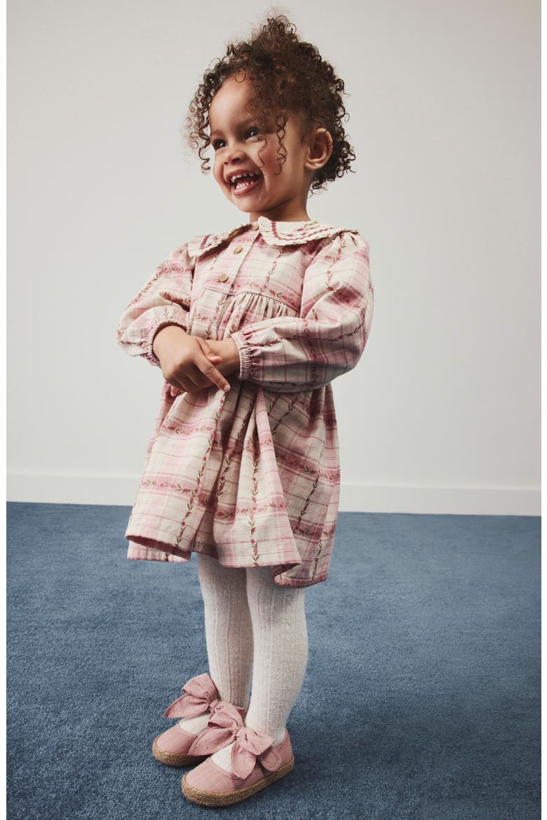 Kids' Embroidered Collar Frill Dress, Alternate, color, PINK